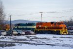 OVR 3029 and BAYL 3029 wait for their next assignment at East Deerfield Yard   